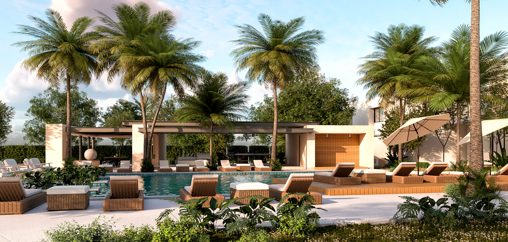 Arquitectura de entretenimiento y paisaje